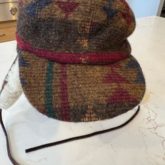 Vintage Mad Bomber Wool Plaid Sheep Crown Lining Leather Ties / large - Picture 11 of 11